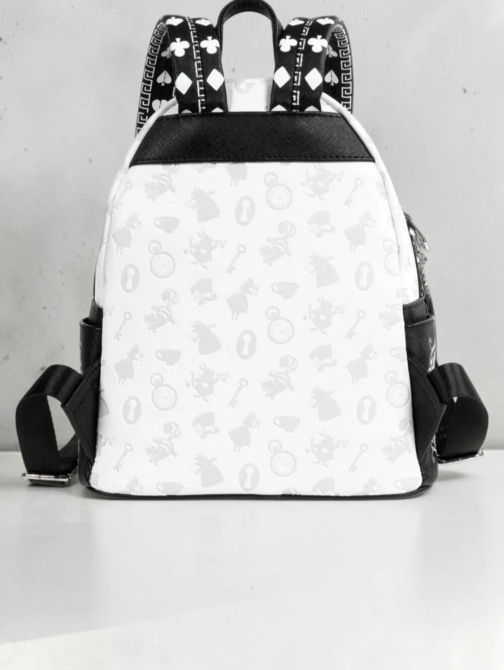 Loungefly Alice in Wonderland White and Black Illustrated Backpack Limited